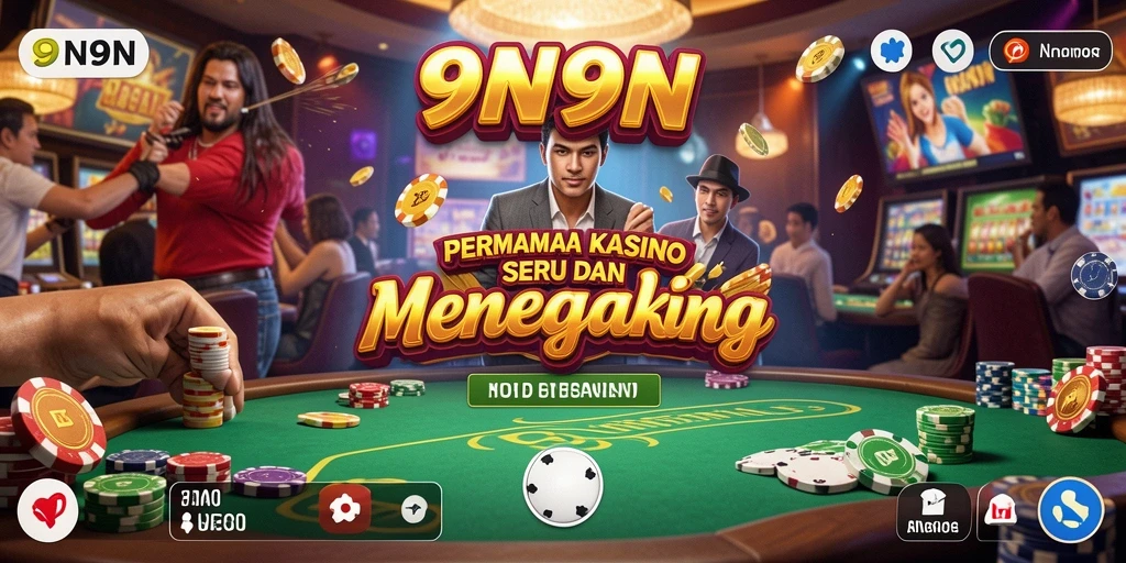 Tampilan gameplay menarik dalam 9N9N dengan efek visual menawan.