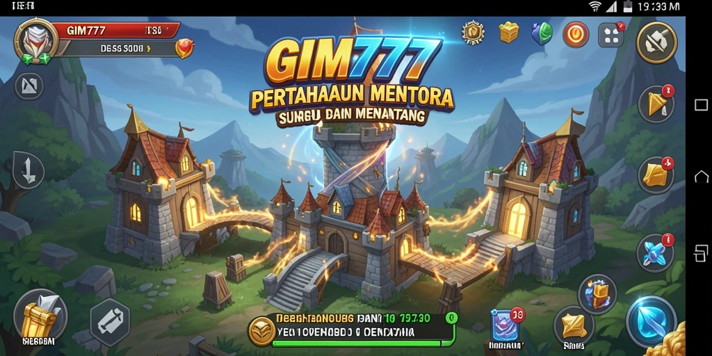 Screenshot GIM777 menunjukkan aksi seru dalam permainan Tower Defense.