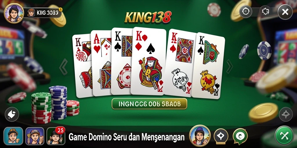 Tampilan gameplay domino yang menarik dan interaktif.
