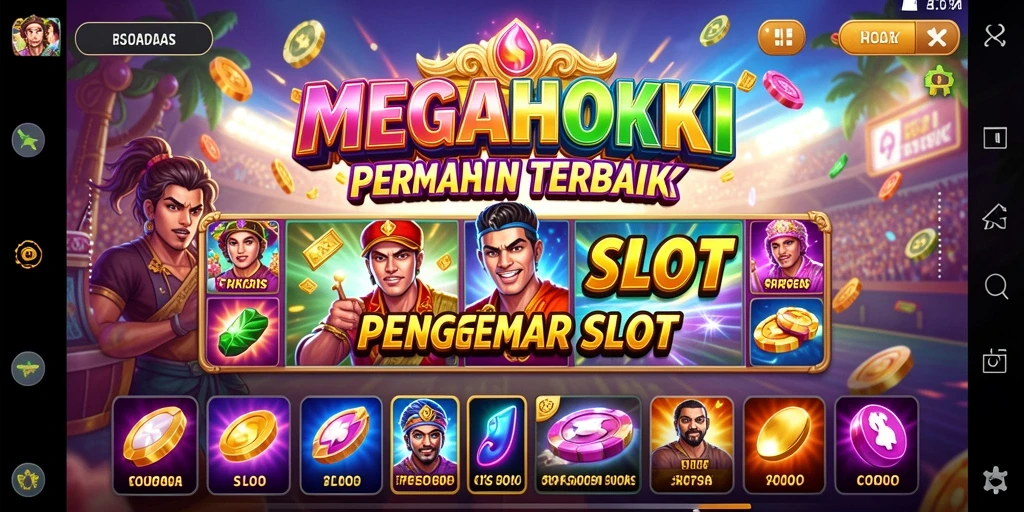 Tampilan menarik dari gameplay Slot MEGAHOKI.
