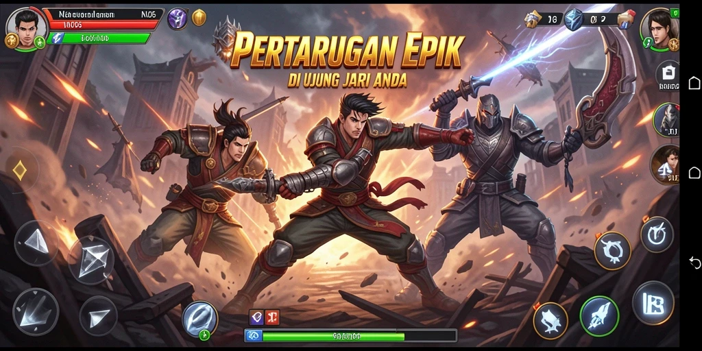 Screenshot gameplay N06 yang menunjukkan pertarungan seru dan karakter unik.