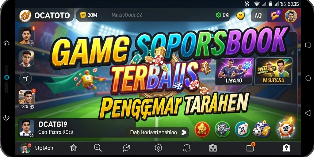 Screenshot utama OCATOTO menampilkan gameplay taruhan olahraga