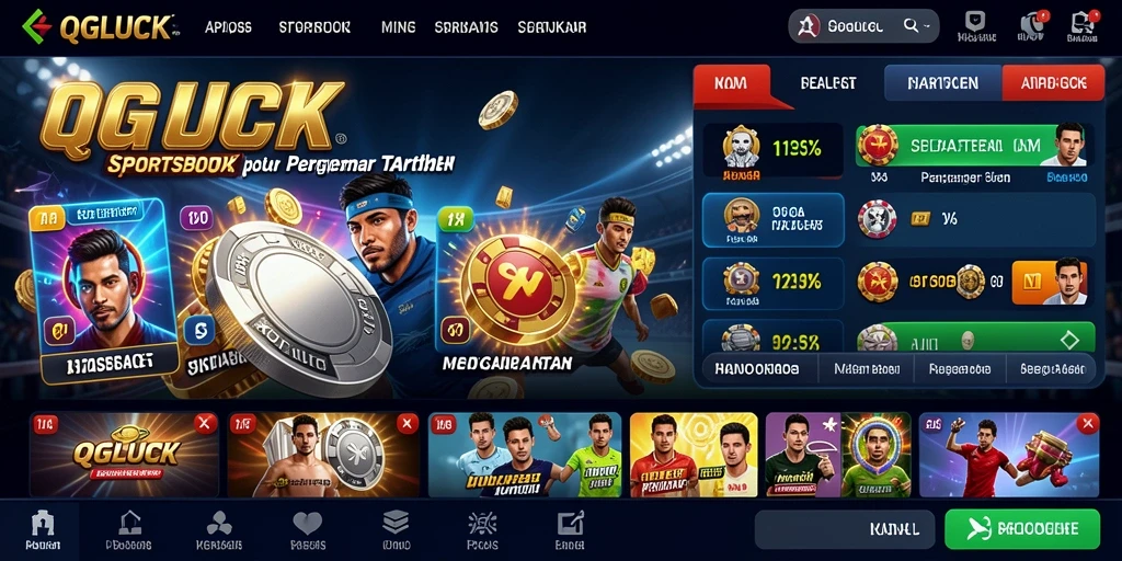 Tampilan utama QGLUCK menunjukkan antarmuka taruhan yang interaktif dan informatif.