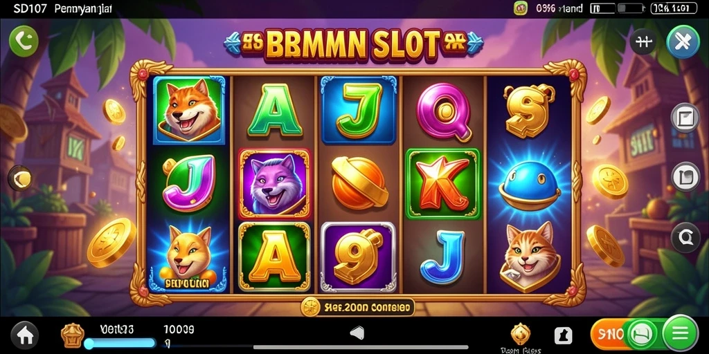 Screenshot utama SD107 menampilkan gameplay Slot yang seru.