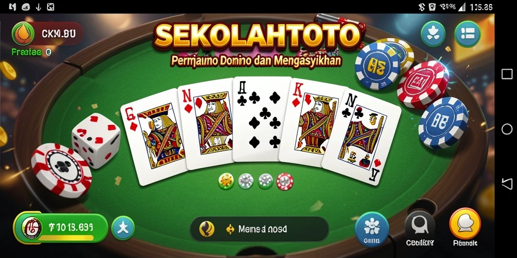 Tampilan gameplay seru di SEKOLAHTOTO dengan tampilan kartu yang jelas.