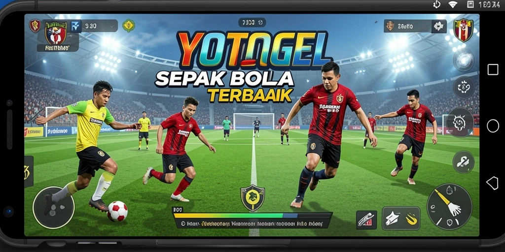Tampilan gameplay YOTOGEL dengan aksi sepak bola yang mendebarkan.